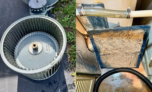 Detailed view of an HVAC component, highlighting the importance of proper installation and maintenance for optimal performance and energy efficiency.